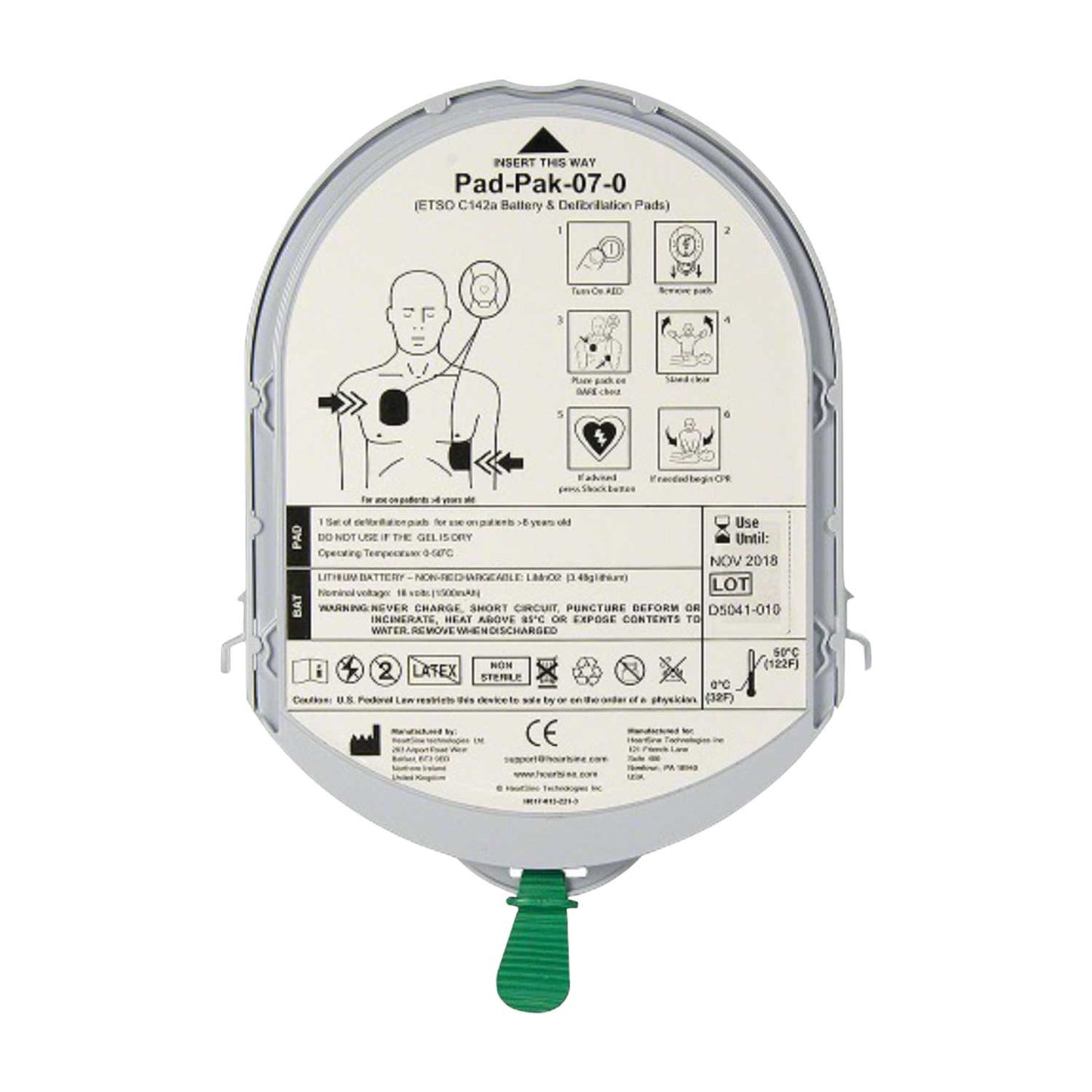 Aero Healthcare PAD-PAK-07 Heartsine® Samaritan® Aviation Pad-Pak