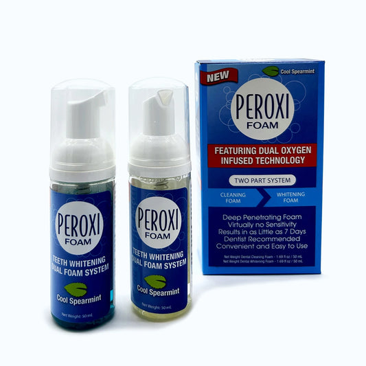 Sunshine Health Products Peroxi Foam 2-Step Teeth Whitening System Hydrogen Peroxide Formula