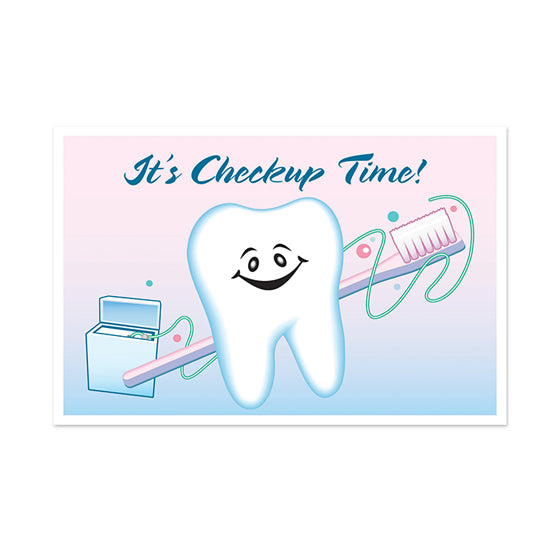 Sherman Specialty RC5821 Tooth/ Brush/ Floss Postcard, 250 Per Pack