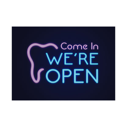 Sherman Specialty RC6963 We're Open Neon Sign Postcard, 250 Per Pack