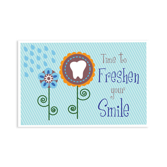 Sherman Specialty RC7253 Time To Freshen Your Smile Postcard, 250 Per Pack