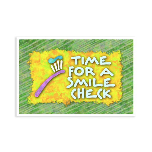 Sherman Specialty RC8752 Time For A Smile Check Postcard, 250 Per Pack