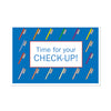 Sherman Specialty RC9717 Time For A Check-Up Postcard 4-Up, 200 Per Pack