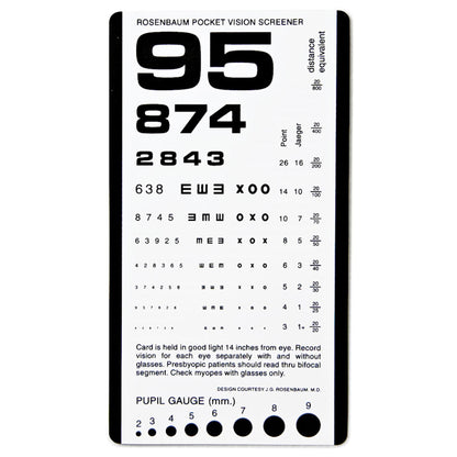 MDF Instruments EDU-ROSENBAUM Rosenbaum Eye Chart