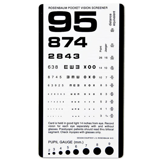 MDF Instruments EDU-ROSENBAUM Rosenbaum Eye Chart