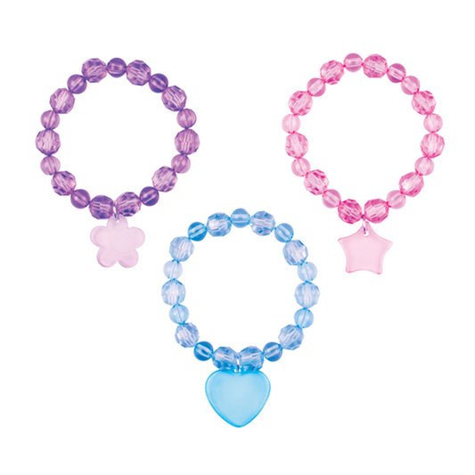 Sherman Specialty S1564 Pastel Bead Bracelet-Assorted, 24 Per Pack
