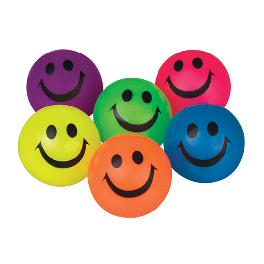 Sherman Specialty S5147 55mm Smiley Face Comet Ball Assorted Colors, Per Dozen