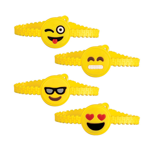 Sherman Specialty S6739 Emoji Bracelet Assortment, 48 Per Pack
