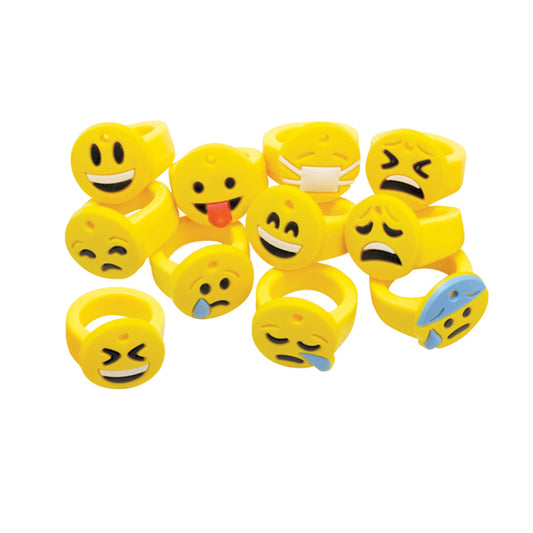 Sherman Specialty S71043 Emoticon Silicone Rings, 36 Assorted Per Pack