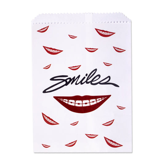 Sherman Specialty S8634 Smiles With Braces Paper Bags, 100 Per Pack