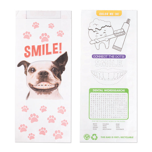 Sherman Specialty S8643 Dog with braces paper pharmacy bag, 100 Per Pack