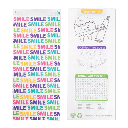 Sherman Specialty S8646 Smile design paper pharmacy bag, 100 Per Pack