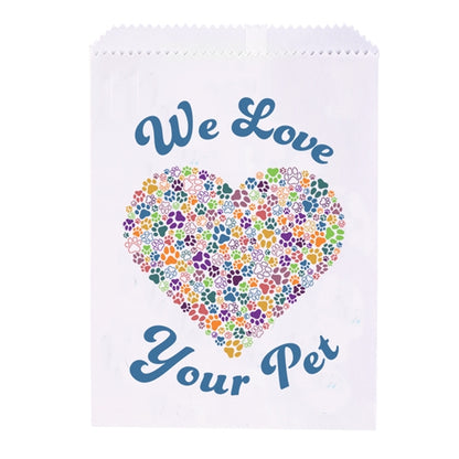 Sherman Specialty S8654 We Love Your Pets Paper Bags, 100 Per Pack