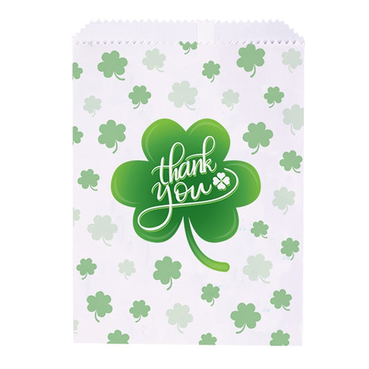 Sherman Specialty S8655 Shamrock Thank You Paper Bags, 100 Per Pack