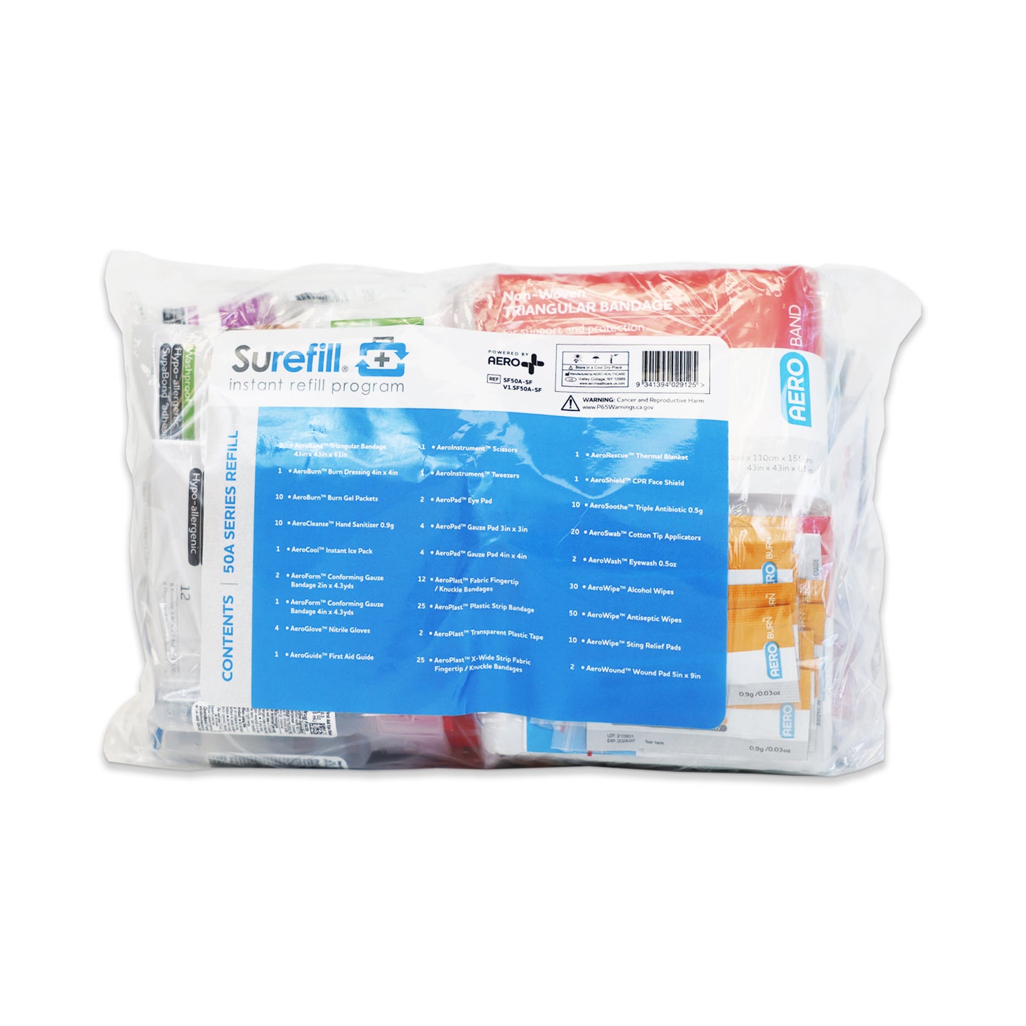 Aero Healthcare SF50A-SF Surefill® 50 ANSI 2021 A First Aid Kit Refill – For all 50 Series Kits 2021