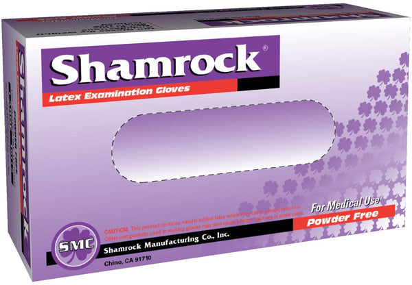 Shamrock 10112 - 10000 Series Latex Examination White Gloves, Powder-Free Textured, 5 Mil, Medium, (10 Boxes of 100)