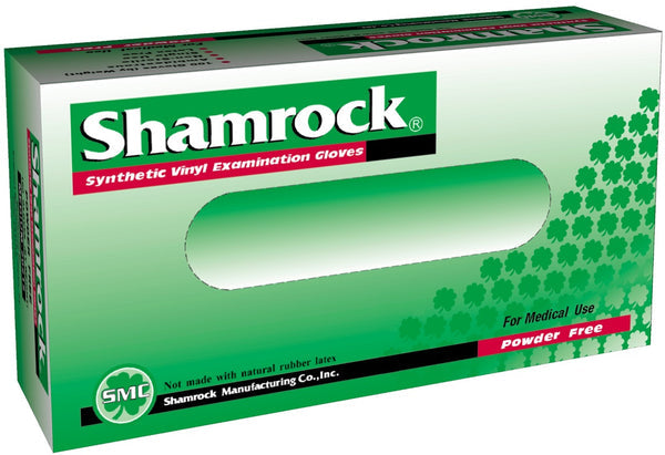 Shamrock 20211 - 20000 Series Vinyl Disposable Gloves, Clear, Powder-Free, Smooth, 4 Mil, Small, (10 Boxes of 100)