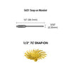 Dedeco 1351 Sunburst 1/2 TC Snap-On Yellow 80 Grit Size (A/O) 30/Bx
