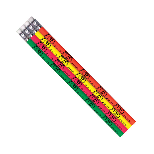 Sherman Specialty SS05 7.5" Neon Tooth Pencils Assorted, 48 Per Pack