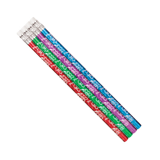 Sherman Specialty SS06 7.5" Sparkle Tooth Pencil Assorted, 48 Per Pack