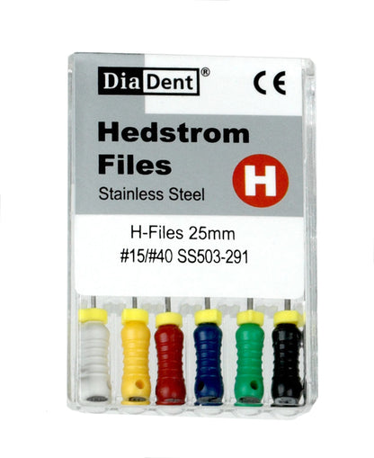 Diadent SS503-292 H-File 25mm #45/80, 6 files/Box