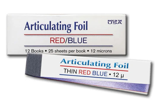 Raydenco 20 10 7040 Articulating Foil 1-side Blue, 12 microns, .0005” (25 Sheets/Book, 12 Books/Box)