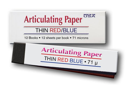 Raydenco 20 10 7006 Articulating Paper Thin Red .003”, 71 Microns, 12 Sheets/Book, 12 Books/Box (144 Total Sheets)