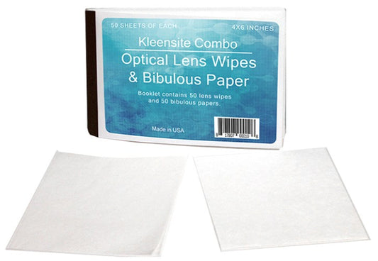 Raydenco 20 05 5007 Kleensite Combo 4” x 6” (50 Lens Wipes & 50 Bibulous/Book)