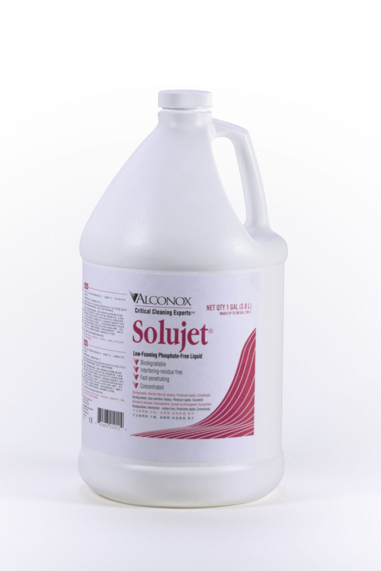 Alconox 2101-1 Solujet® Low-Foaming Phosphate-Free Liquid Detergent, 1 Gal Bottle (3.8 L)