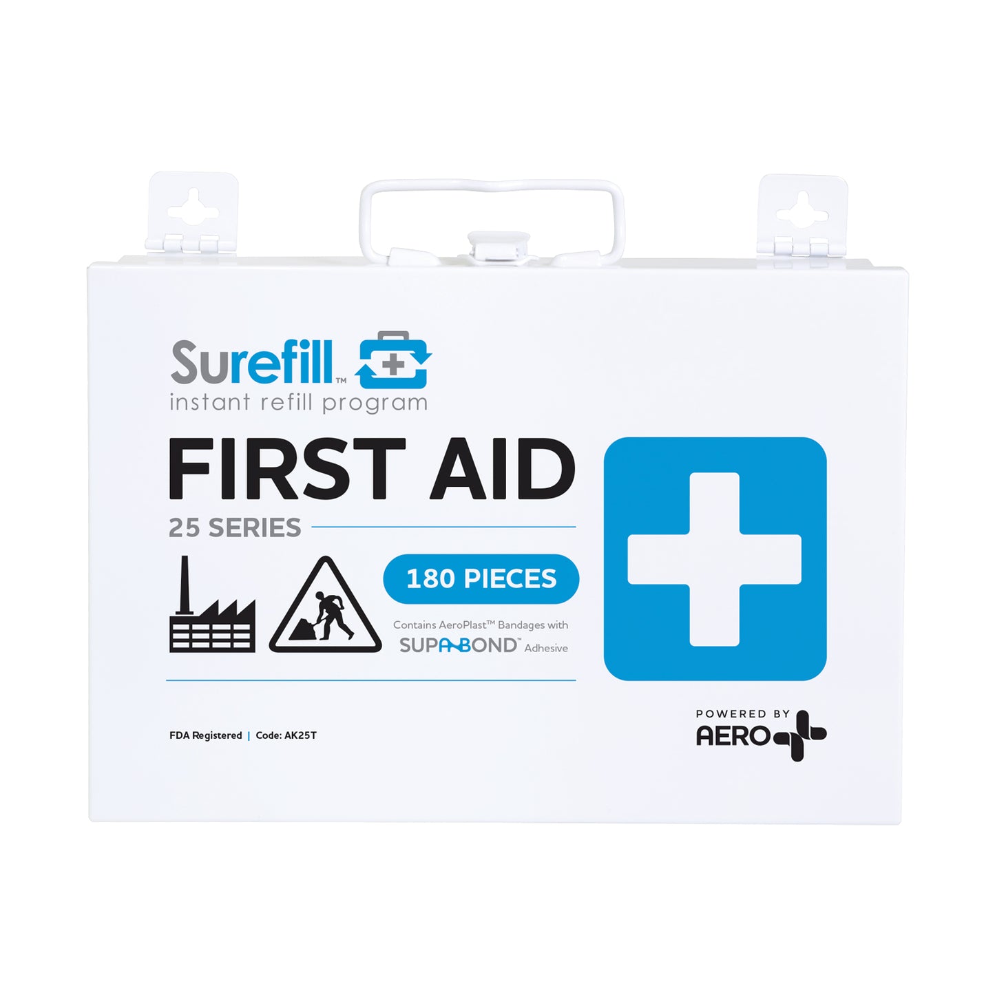 Aero Healthcare AK25T Surefill® ALL PURPOSE 25 Series First Aid Kit – Metal Case