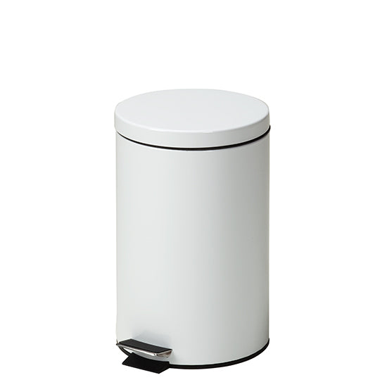 Clinton TR-13W Small Round White Waste Receptacle
