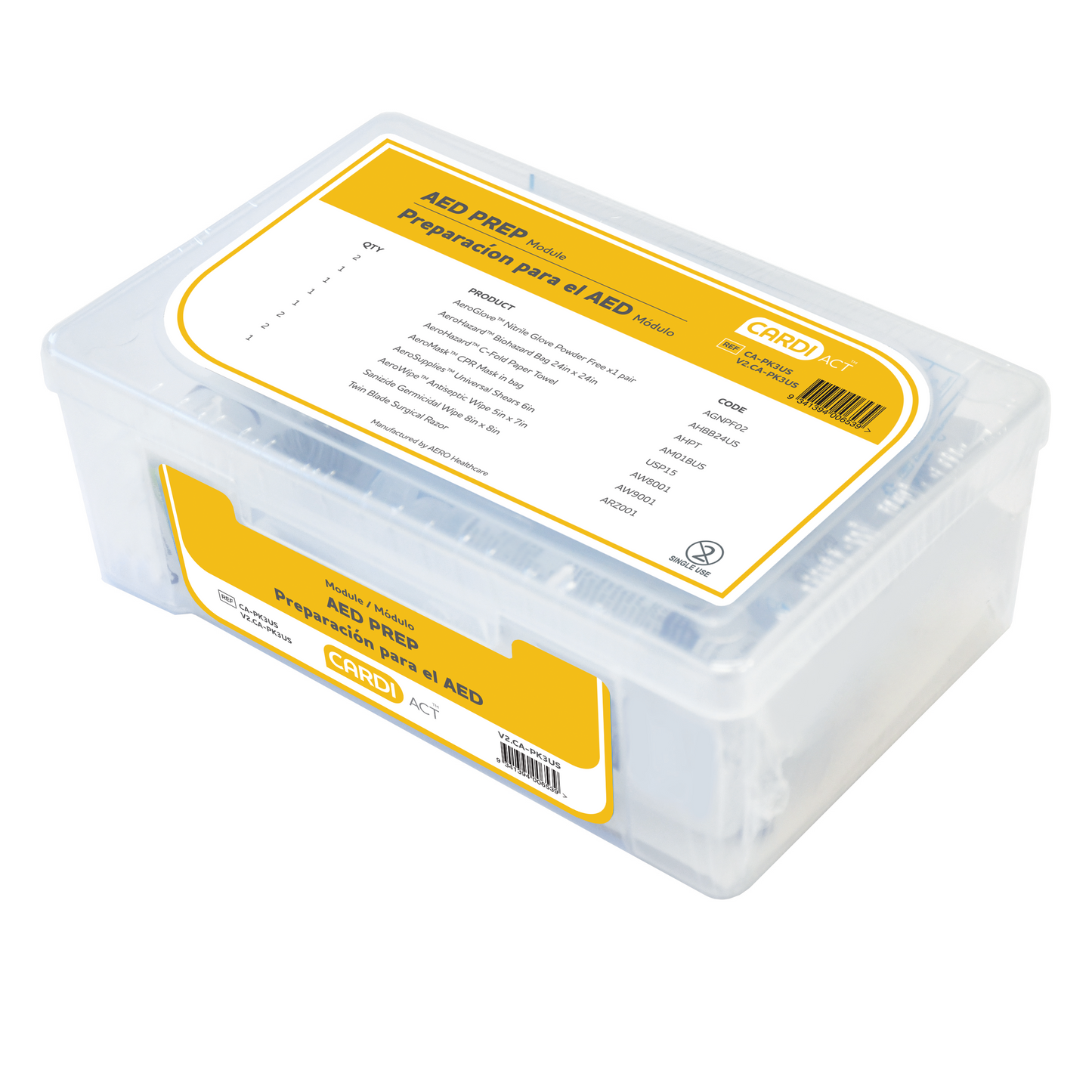 Aero Healthcare CA-PK3US CardiAct™ AED Premium Prep Kit Module