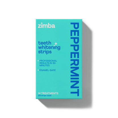 Zimba ZWS14-1001-PM Teeth Whitening Strips - Peppermint, 28 Strips/Pack