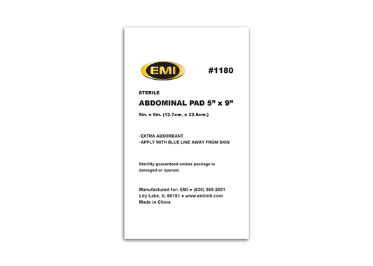 EMI 1180-CS Abdominal Pad 5" x 9" (Sterile) (Case)