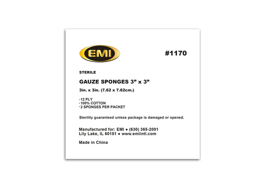 EMI 1170-BX Gauze Sponges 3" x 3" (Sterile) (Box)