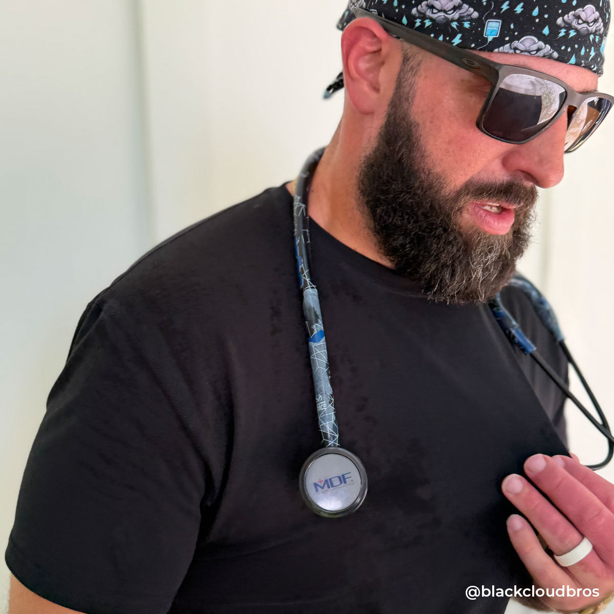 MDF Instruments MDF797TTRBO ProCardial® Titanium Cardiology Stethoscope - Realtree Trace Blue/BlackOut