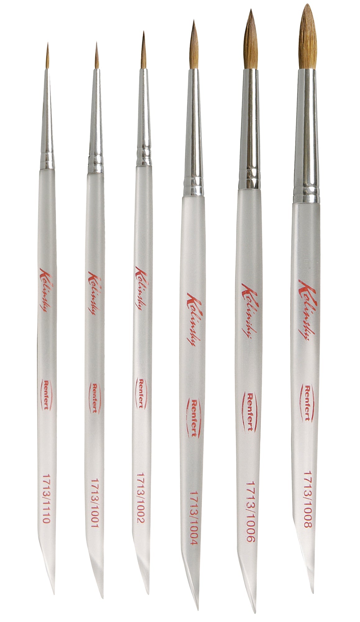 Renfert 17131000 Kolinsky Brushes (6 Pcs)