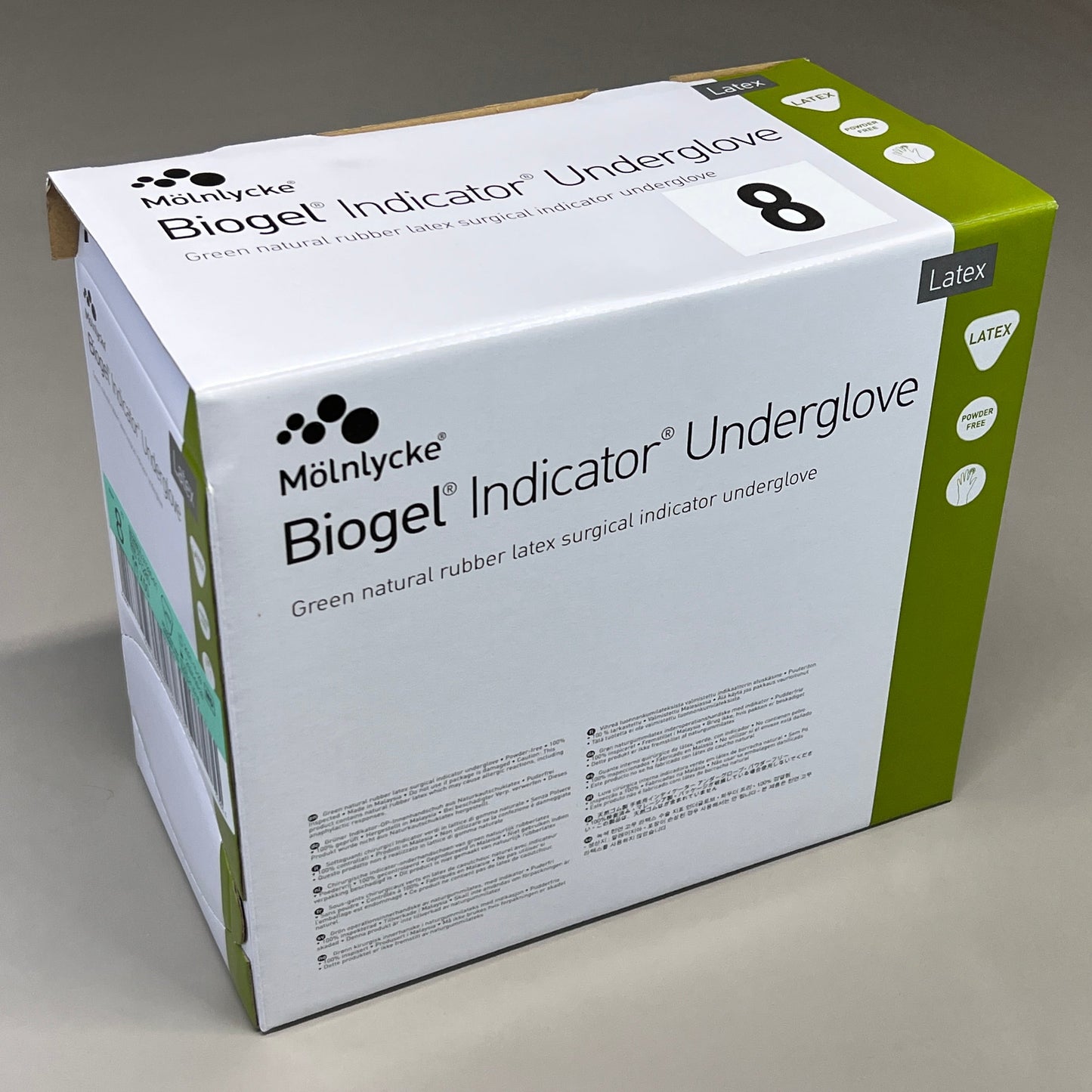 Bosma 71-312 Biogel Indicator Underglove Surgical Gloves – Sterile Latex Under Gloves, 40 Pairs/Box, 4 Boxes/Case