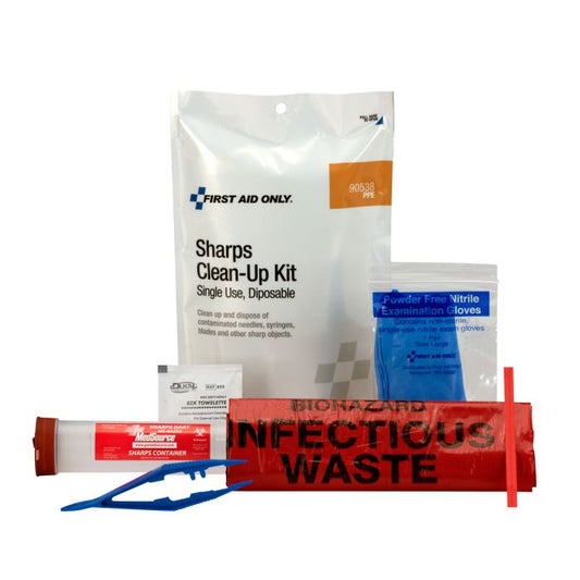 First Aid Only 90538 Sharps Clean Up Kit, Single Use Pack