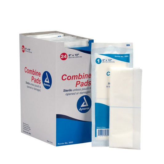 First Aid Only 90869 8"x10" Trauma Pad, 24/box