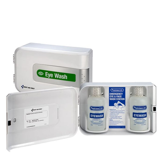 First Aid Only 91101 SmartCompliance Complete Eyewash Cabinet, Plastic