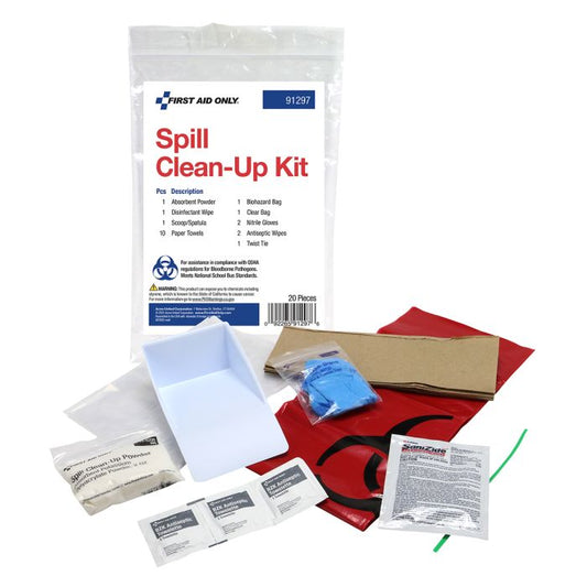 First Aid Only 91297 Bodily Fluid Spill Clean Up Kit, Zippy Bag