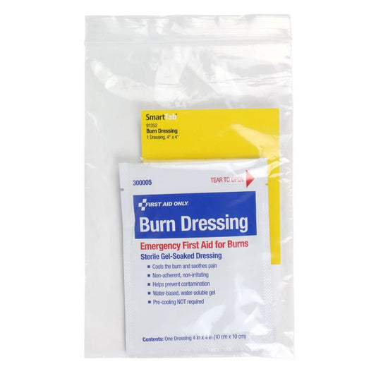 First Aid Only 91352 SC Refill 4"x4" Burn Dressing, 1/Bag