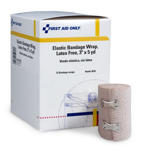 First Aid Only J616 3"x5 yd. Elastic Bandage, 12/box