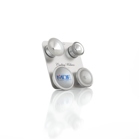 MDF Instruments 270490CC-081 Pediatric and Infant Neonatal Stethoscope Bell and Diaphragm Attachment - MDF® ProCardial® Titanium Stethoscope Silver