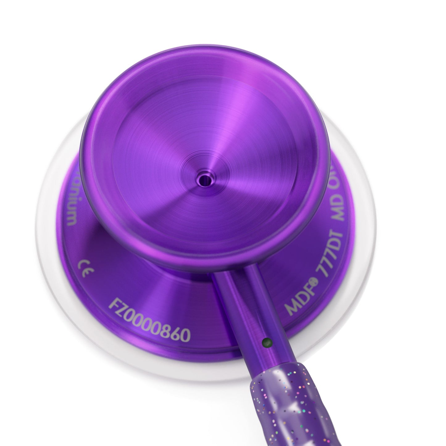 MDF Instruments MDF777TGL08UV MD One® Epoch Titanium Adult Stethoscope - Purple Glitter/Ultraviolet