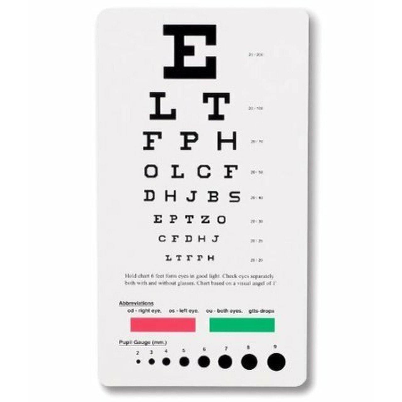MDF Instruments MDF26529 Snellen Pocket Eye Chart
