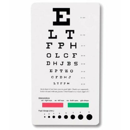 MDF Instruments MDF26529 Snellen Pocket Eye Chart