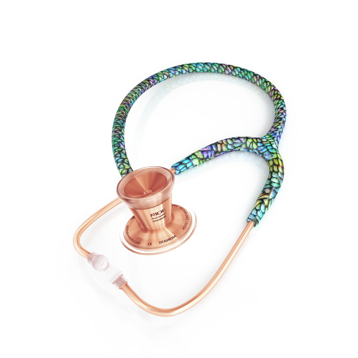 MDF Instruments MDF797TMMRG ProCardial® Titanium Cardiology Stethoscope - Mermaid/Rose Gold