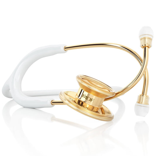 MDF Instruments MDF777K29 MD One® Adult Stethoscope - White/Gold